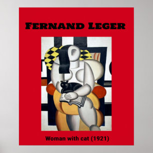 Fernand Leger: Frau mit Katze (1921) Poster