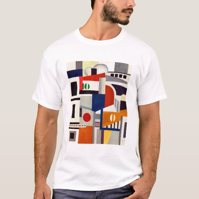 Fernand Leger Rooftops von Paris T-Shirt (Vorderseite)