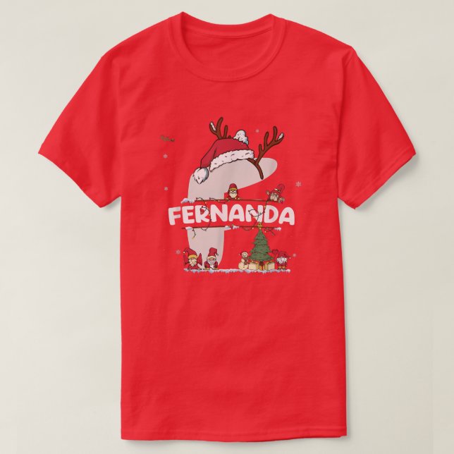 Fernanda Christmas Shirt w Fernanda Name for funny (Design vorne)