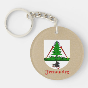 Fernandez Historischer Schild mit Flagge Mexikos Schlüsselanhänger