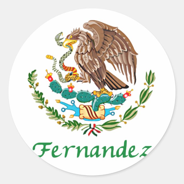 Fernandez Mexican National Siegel Runder Aufkleber (Vorderseite)