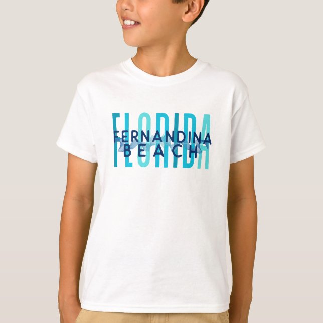 Fernandina Beach Florida (Ocean Waves) T-Shirt (Vorderseite)