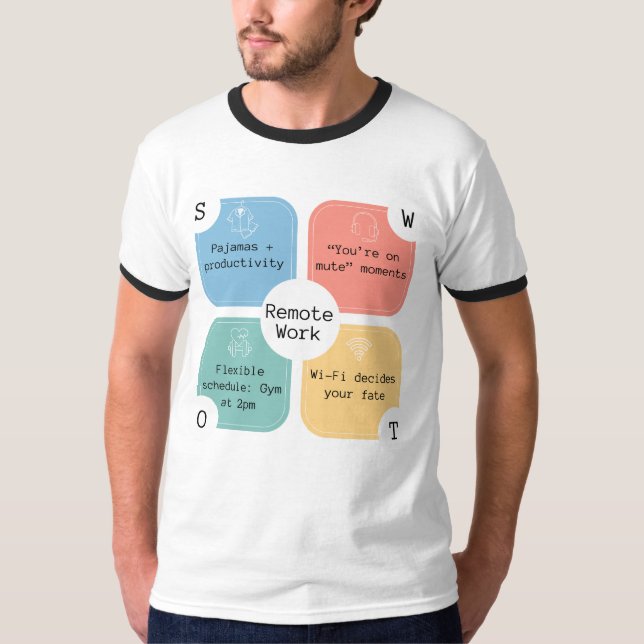 Fernarbeitszeit | Funny Work-From-Zuhause-Geschenk T-Shirt (Vorderseite)
