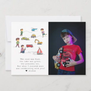 Fernbedienung RC-Auto Motor Kinder Geburtstag für  Dankeskarte