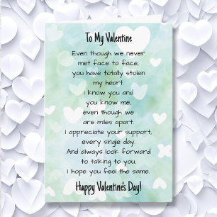 Fernbeziehung Valentinstag Karte