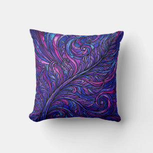 Fernblatt-Wurfkissen – Cosmic Purple Kissen