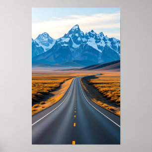 Ferne Bergspitzen Poster