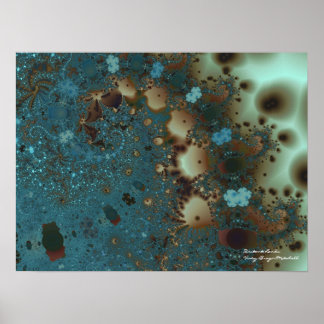 Ferne Landschaft Abstrakte Kunst Fraktal Poster