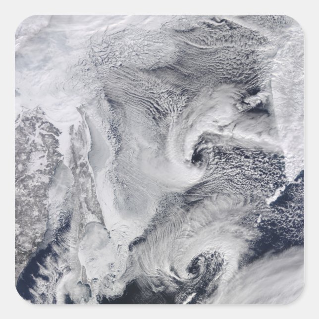 Fernen Osten Russlands Quadratischer Aufkleber (Vorderseite)