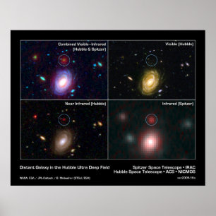 Ferngalaxie im Hubble-Ultra-Deep-Feld Poster