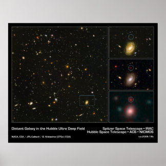 Ferngalaxie im Hubble-Ultra-Deep-Feld Poster