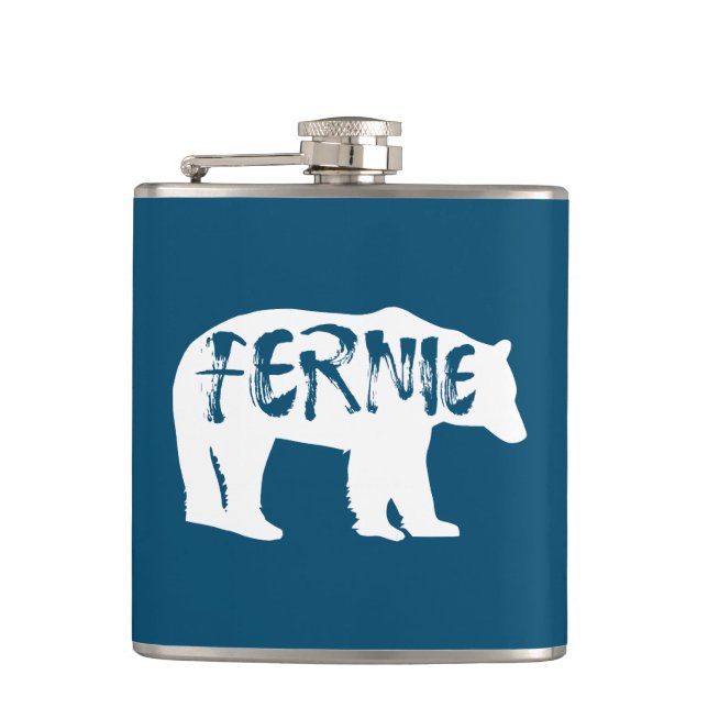 Fernie British Columbia Bear Flachmann (Vorderseite)