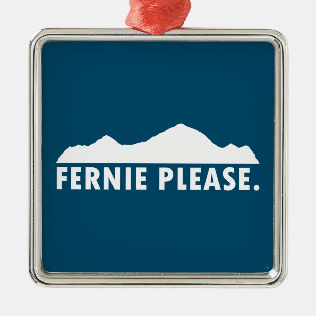 Fernie British Columbia Bitte Ornament Aus Metall (Vorne)
