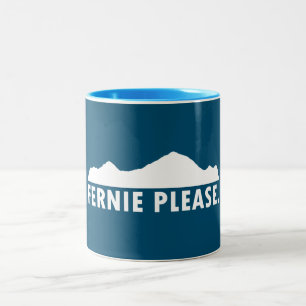 Fernie British Columbia Bitte Zweifarbige Tasse