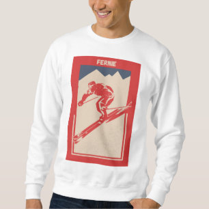 Fernie British Columbia Canada Ski Resort - Retro Sweatshirt