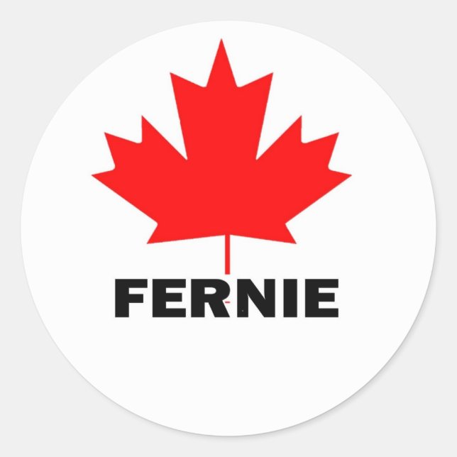 Fernie, British Columbia Runder Aufkleber (Vorderseite)