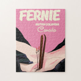 Fernie British Columbia Ski Poster Puzzle