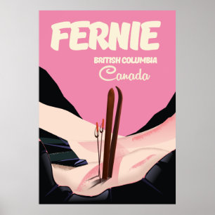 Fernie British Columbia Skiposter Poster