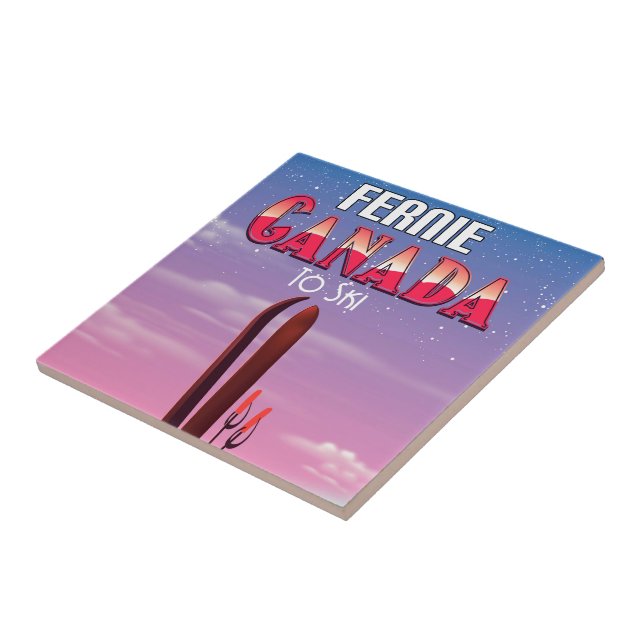 Fernie Canada Ski-Poster. Fliese (Seite)