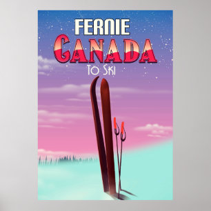 Fernie Canada Ski-Poster. Poster