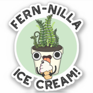 Fernilla Ice Cream Funny Ice Pflanze Pub Aufkleber