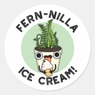 Fernilla Ice Cream Funny Ice Pflanze Pub Runder Aufkleber