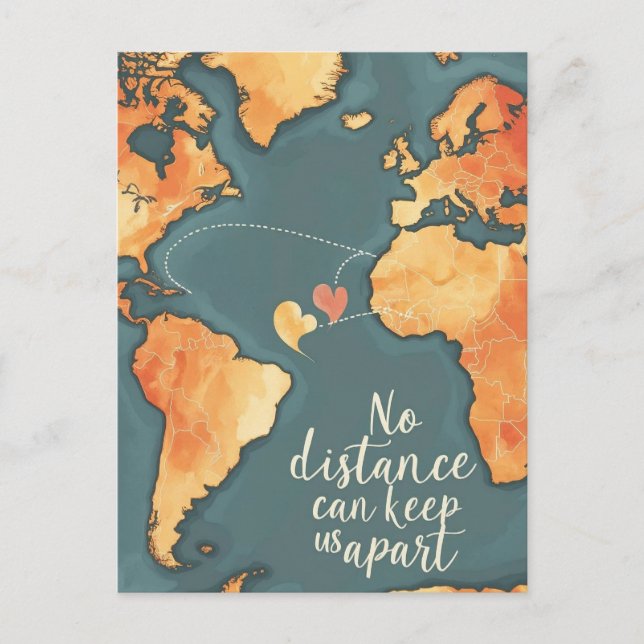 Fernkarte der Liebe Postkarte (Vorderseite)