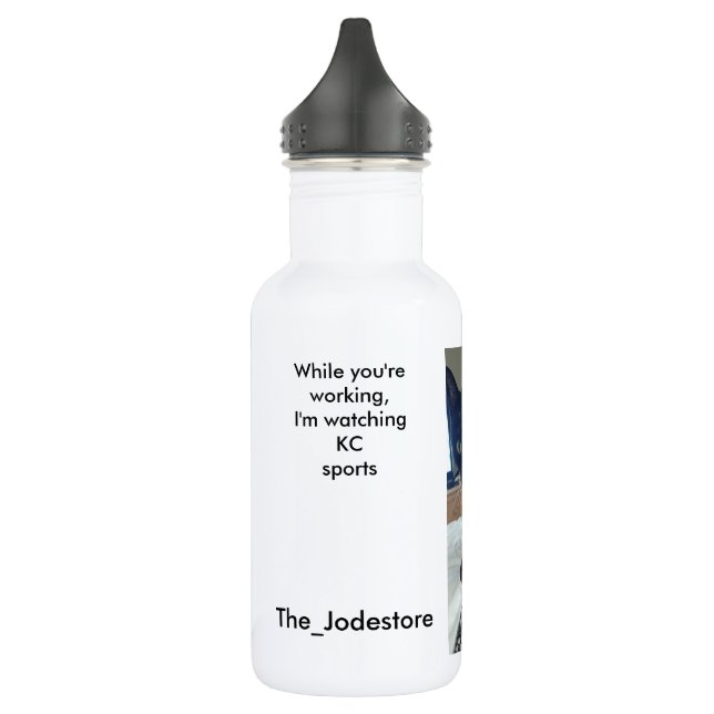 Fernkatze lustige Wasserflasche KC sport weiß 18 o (Links)