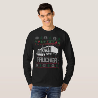 Fernlastfahrer-hässliches Weihnachten T-Shirt