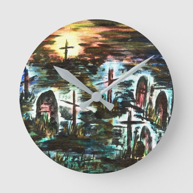 Fernlicht Runde Wanduhr (Vorderseite)