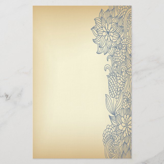 Fernost-Blumengestation Briefpapier (Vorderseite)