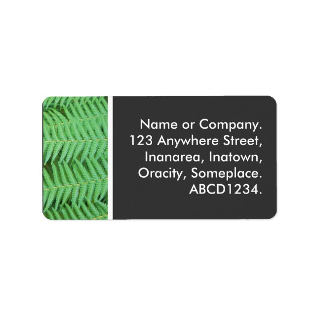 Ferns Adressaufkleber (Vorne)