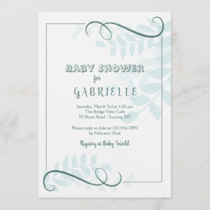 Ferns Baby Shower Einladung