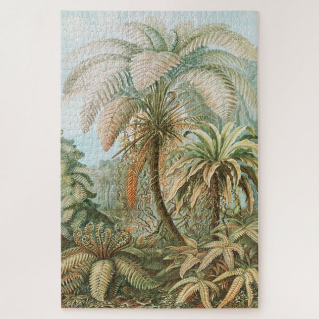 Ferns, Filicinae Laubfarne von Ernst Haeckel Puzzle (Vertikal)