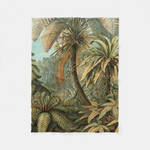 Ferns Palm Tree Antique Botanischer Garten Fleecedecke