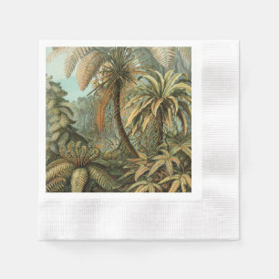 Ferns Palm Tree Antique Botanischer Garten Serviette