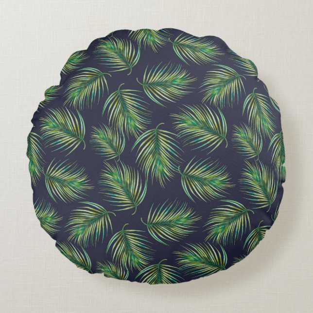 Ferns Round Pillow Rundes Kissen (Vorderseite)