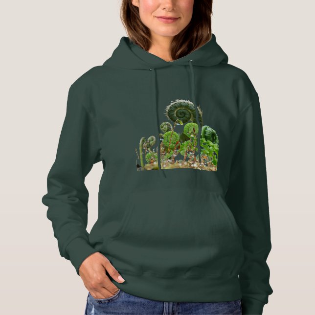 Ferns - spiralling magic hoodie (Vorderseite)