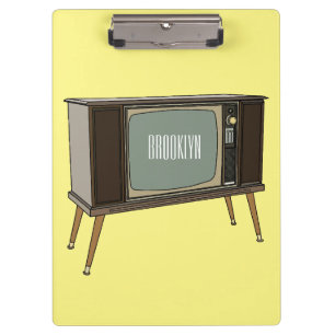 Fernseh-Cartoon-Illustration Klemmbrett