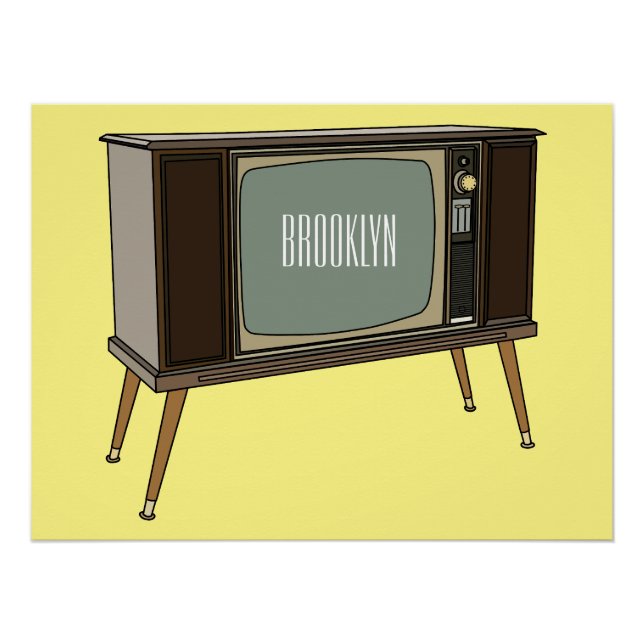Fernseh-Cartoon-Illustration Poster (Vorderseite)
