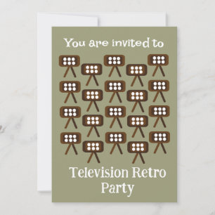 Fernseh-Retro-Party Einladung