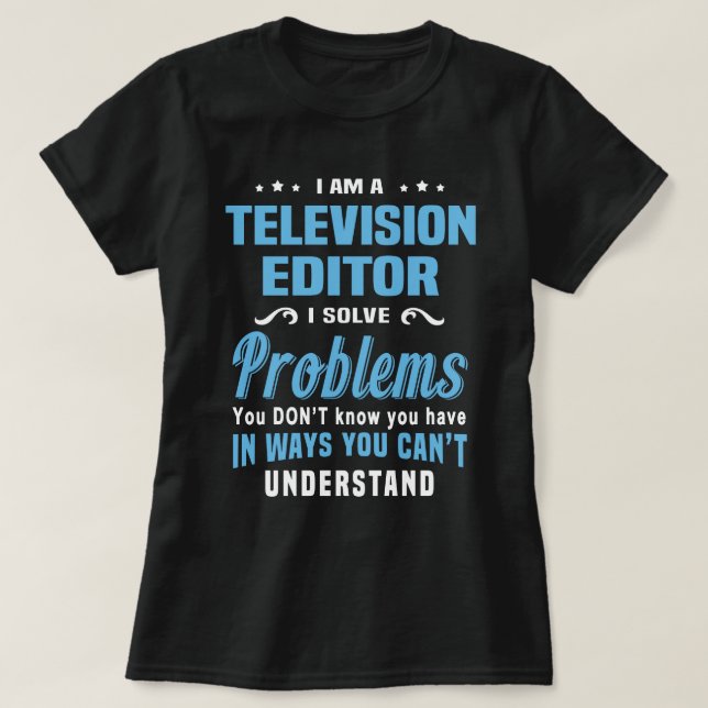 Fernseheditor T-Shirt (Design vorne)