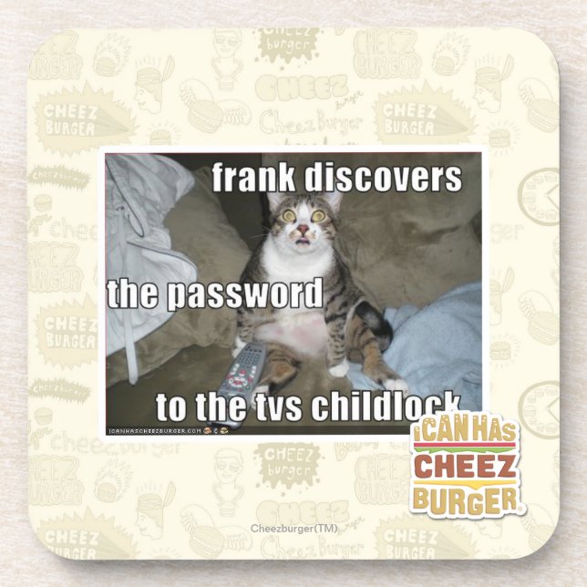 Fernsehen Childlock Getränkeuntersetzer (Vorderseite)