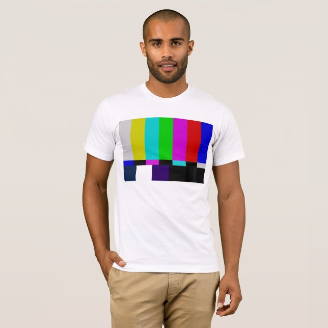 Fernsehen hält Farbtest ab T-Shirt (Vorne ganz)