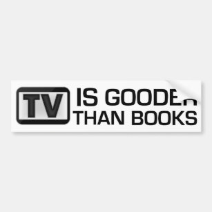 Fernsehen ist Gooder als die lustigen Bücher Autoaufkleber