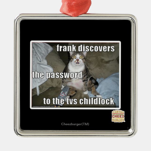 Fernseher Silbernes Ornament (Vorne)