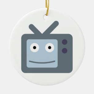 Fernseher TV television set Keramikornament