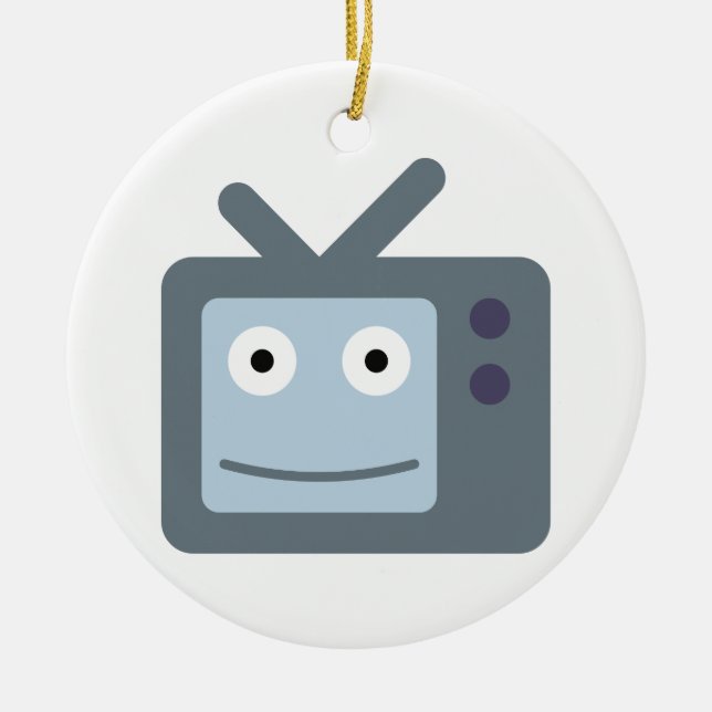 Fernseher TV television set Keramikornament (Vorne)