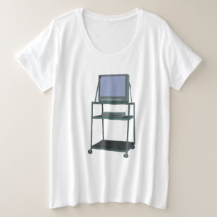 Fernseher und Videorecorder im Klassenzimmer 80er  Große Größe T-Shirt