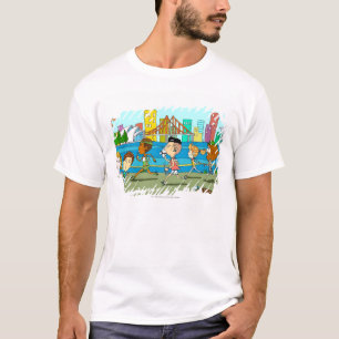 Fernsehreporter mit Miken am Sportrennen T-Shirt